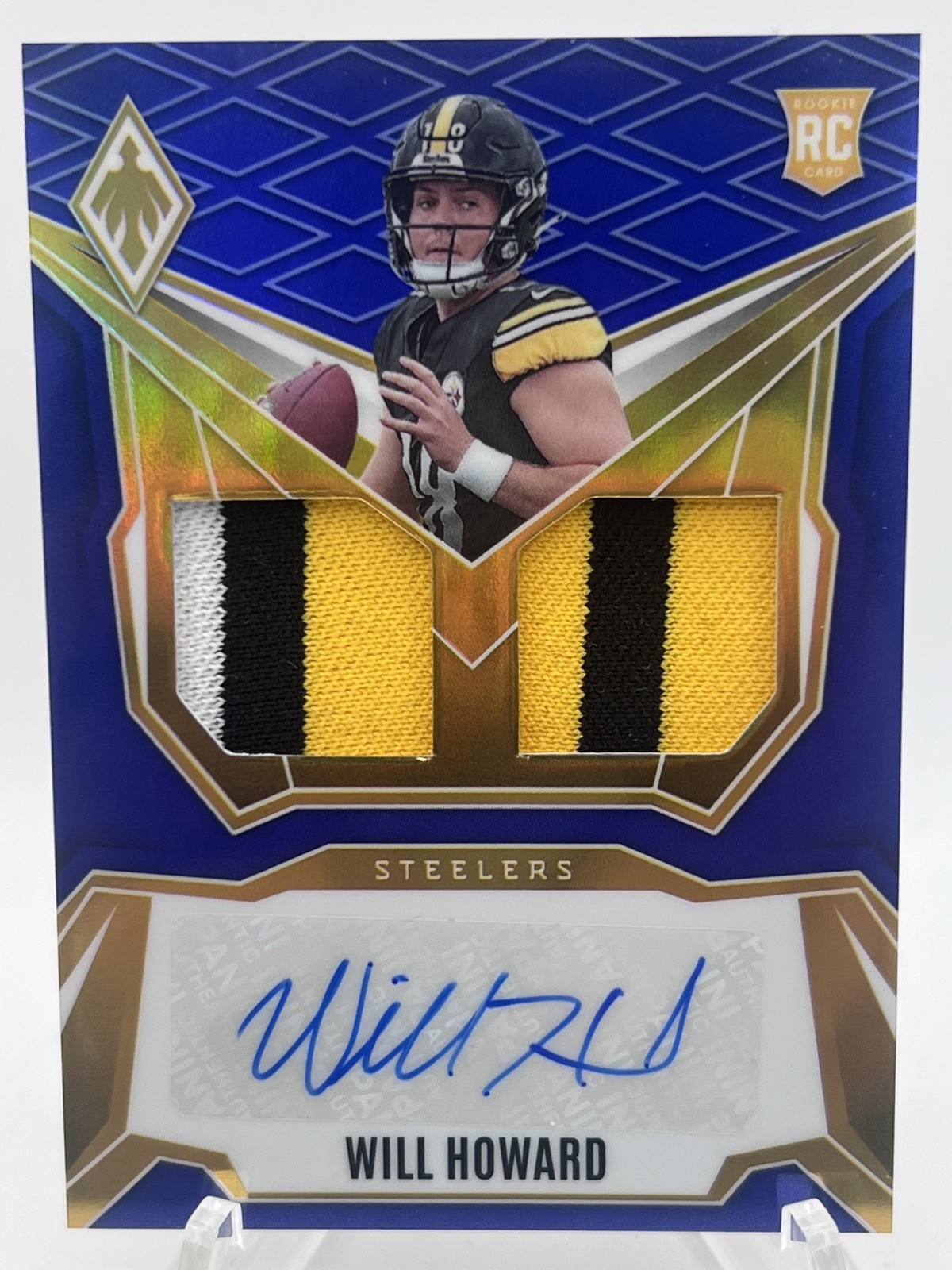 2025 PANINI PHOENIX - WILL HOWARD - RC DUAL PATCH AUTO BLUE AUTOGRAPH RPA /49