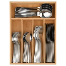 40 Piece Silverware Set with Drawer Organizer for 8, Heavy Duty Stainless Ste...
