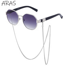 Polygon Sunglasses Women with Chain 2026 Luxury Brand Fashion Unique Trends Octa
