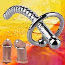 Men Stainless Steel Penis Dilator Sounding Metal Urethral Stretching Penis Plug