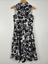 Eliza J Women’s 2 Sleeveless Black & White Floral Fit-and-Flare Dress
