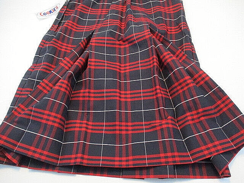 COOKIE'S Uniform Specialists Slit Front Jumper Girls Sz 16 Red Navy Pleated NWT - Picture 7 of 11