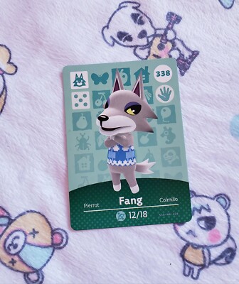 Animal Crossing Amiibo Card 338 Fang Wolf Series 4 Nintendo New
