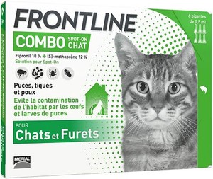 FRONTLINE Combo Chat - Anti-puces et anti-tiques pour chat - 6 pipettes