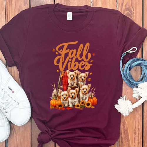 YORKIE FALL T-SHIRT - Picture 26 of 43