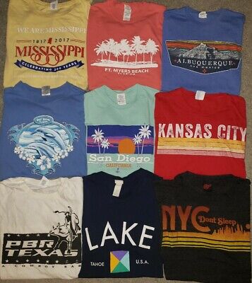 Reseller Lot 9 Vintage Graphic Souvenir T-shirts Retro '90s