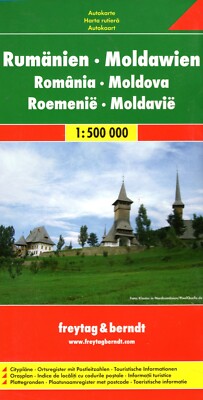 Romania/Moldova Road Map 1:500,000 by Freytag & Berndt (2011) (BRAND NEW)