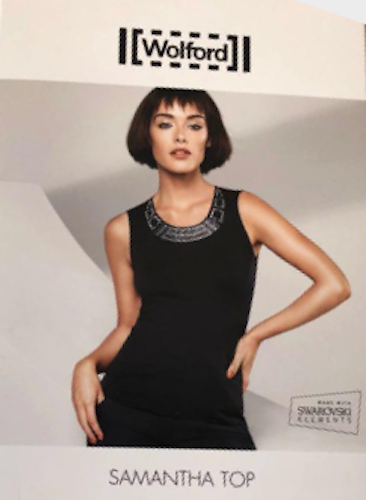 Wolford Samatha SWAROVSKI Top Size: Small Color: Black 59805 - Picture 1 of 5