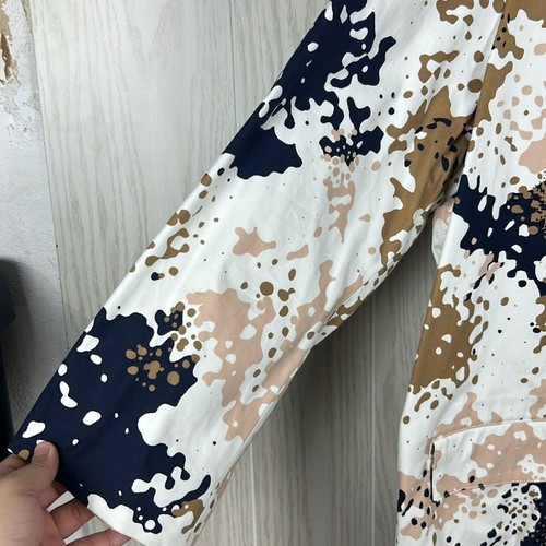 Rag & Bone White Natural Randi Camo Cotton Hooded Oversized Canvas Jacket, Large - Picture 4 of 9
