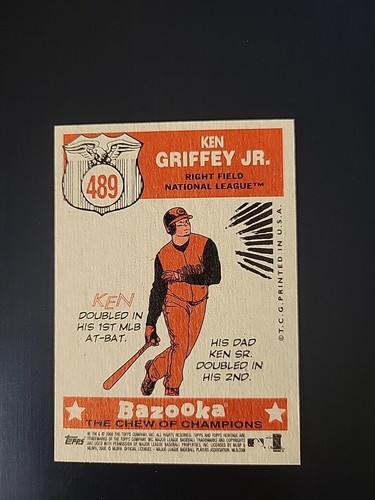 2008 Topps Heritage #489 Ken Griffey Jr. (SP/Short Print) Reds - Picture 2 of 2