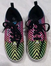 Heelys PRO 20 PRINTS RAINBOW Zebra Print Skate Shoe Youth 6 NO WHEELS