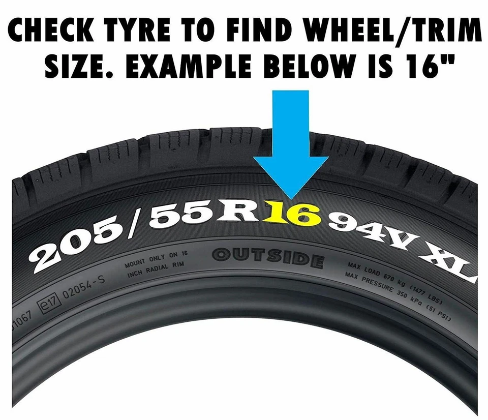 4x Wheel Trims Hub Caps 14" Covers fits Citroen C1 C2 C3 C4 Saxo - Image 3 of 3