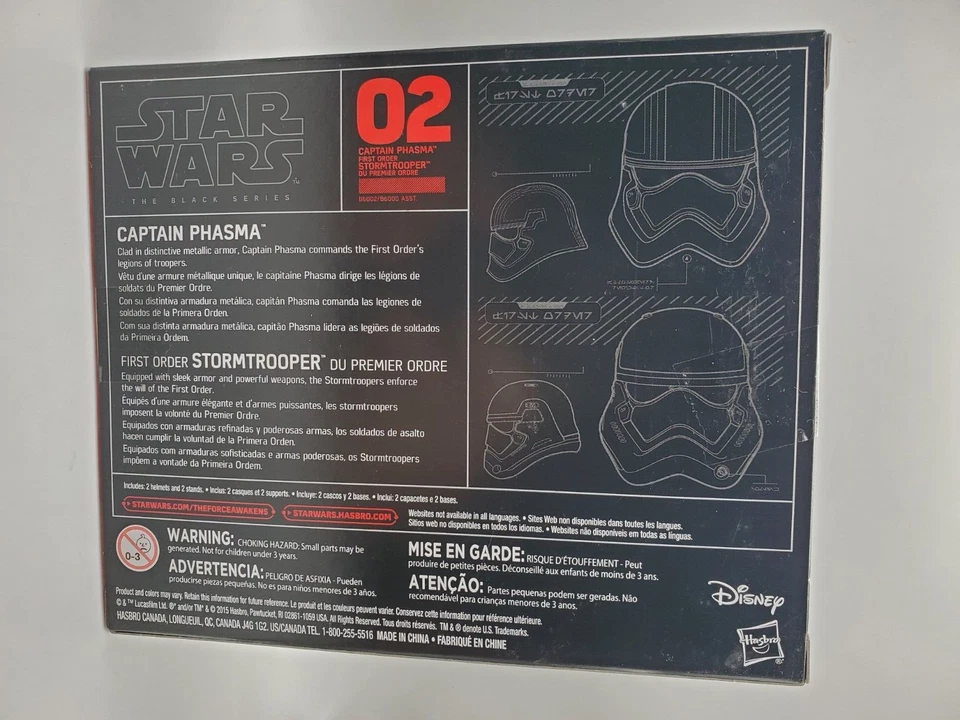 Star Wars Black Series Titanium Helmets Captain Phasma Stormtrooper 2-Pack NEW - Image 2 of 2
