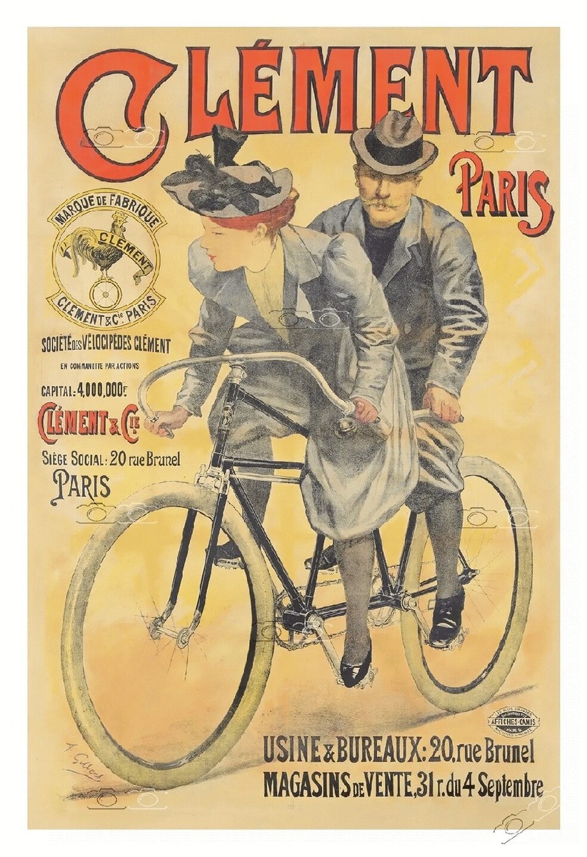 LA CYCLETTE VéLO/CYCLES Rdtc-POSTER HQ 70x90cm d'une AFFICHE VINTAGE