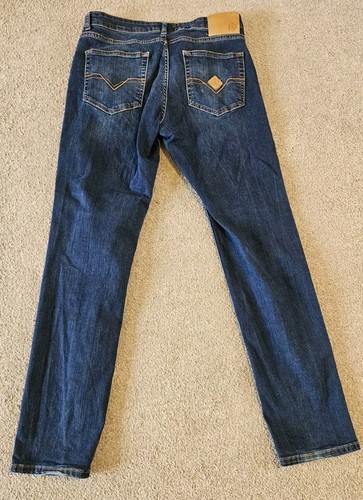 Henri Lloyd Men's Blue Denim Slim Straight Jeans Size 33L (Waist 33" Leg 34") - Picture 10 of 13