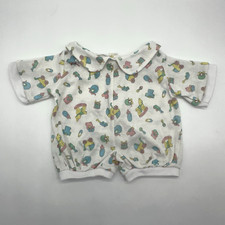 Build a Bear Vintage Baby Sleeper Pajamas PJs Bib Rocking Horse Buggy Rattle Pin