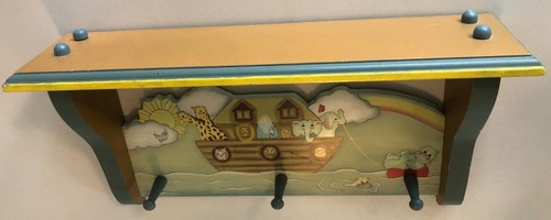 Kinderzimmer / Kinder Wandregal der Arche Noah Tiere, bunt, robust aus Holz - Bild 2 von 12