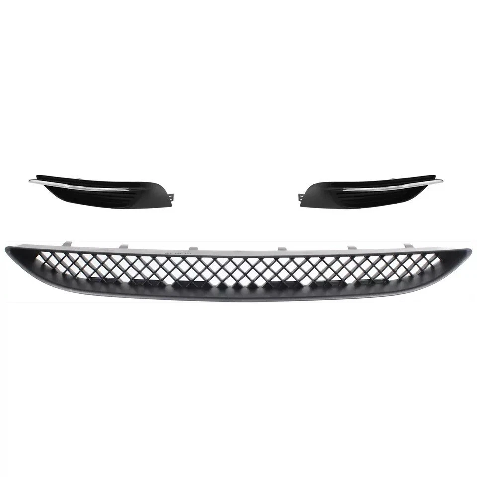 New Front Bumper Lower Grille & Fog Light Bezel 3Pc Fits 2011-2014 Chrysler 200 Foto 2 de 4