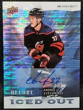 2020-21 Upper Deck Allure Iced Out IO-11 Andrei Svechnikov BLUE AUTO Refractor