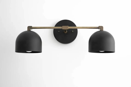 Vanity Lighting 2 Bulb Italian Light Bathroom Lighting Deep Ball Shades Sconce - Picture 4 of 7