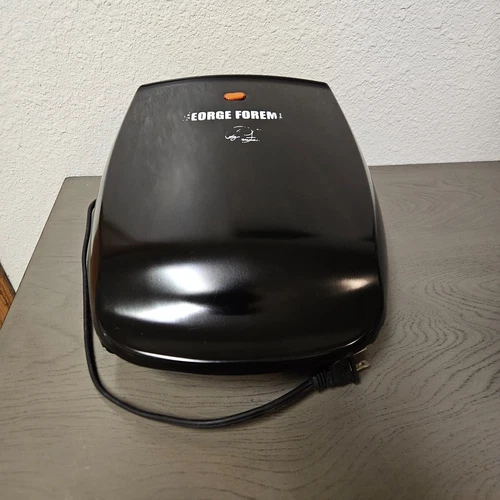 George Foreman GR20B Indoor Electric Grill Classic Plate Grill - Black