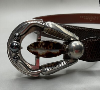 FAHRENHEIT NY CONNIE BATES BUCKLE WITH BROWN LEATHER BELT | eBay display picture 2