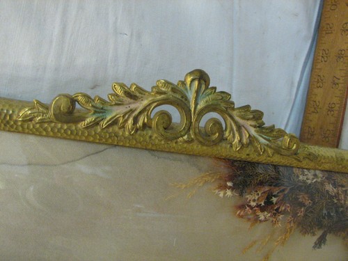 Early Bubble Dome Glass Frame Statue of Liberty God Bless America Ornate Picture - Picture 5 of 9