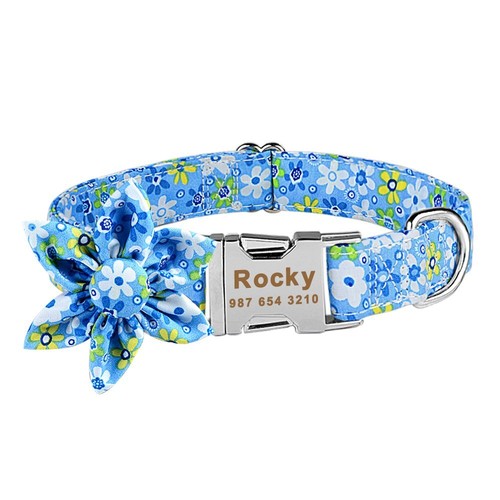 Lila personalisiertes Hundehalsband maßgeschneidert graviert Haustiere Ausweis Name Telefon kleine Party L - Bild 15 von 19
