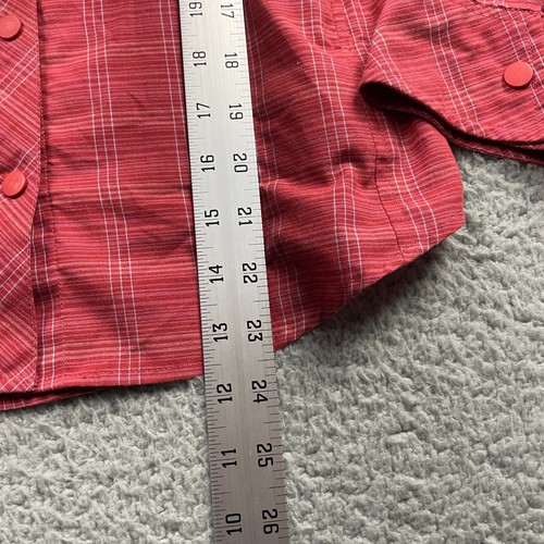 PATAGONIA Long-Sleeved Island Hopper Shirt Womens 2 Red Snap Roll Tab Outdoor - 第 9/12 張圖片