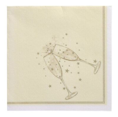 Papstar Servietten ''ROYAL Collection'' 1/4-Falz 40 cm x 40 cm gold ''Festivity''