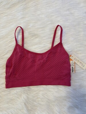 Colsie Bra Womens Size Large Pink Wireless Lightweight Bralette NWT