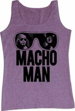 Adult WWE Macho Man Glasses and Purple Tank Wrestling Costume for Cosplay