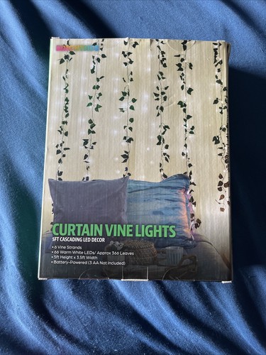 BrightSide LED Cascading Curtain Vine Indoor Lights, Warm White, 3.5ft W x 5ft H - Picture 2 of 2