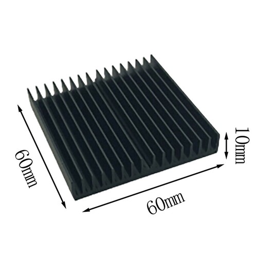 1pcs 60*60*10mm Black Aluminum Radiator Motherboard Chip Heatsink B-;h _yi