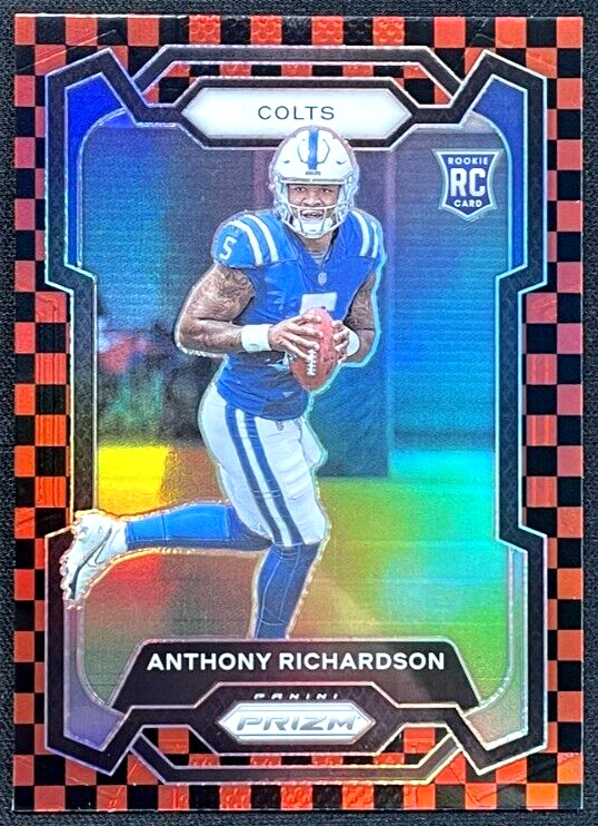 2023 Panini Prizm Anthony Richardson Red & Black Checker Board SSP #343 Colts RC