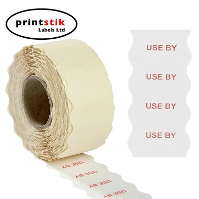 Use By Red Price Gun Labels 26x12mm CT4 Various Quantities Lynx Puma Motex