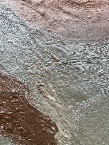 Großes zeitgenössisches ABSTRAKTES Gemälde auf 90 x 90 cm Leinwand Original Strukturkunst - Bild 6 von 20