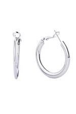 Do Everything in Love 14K Gold Metal Omega Closure Hoop Earrings 3cm