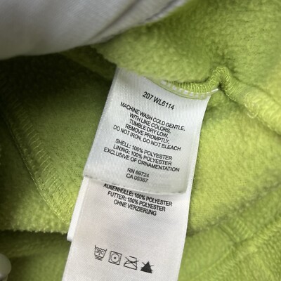 Columbia Fleece Jacket Women Size Small Lime Green Full Zip