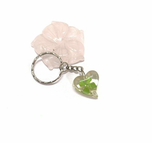 Four Leaf Clover Keychain Keyring Good Luck Charm For Wish/Competition/Test/Gift - Picture 3 of 19