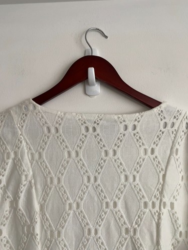 Liz Jordan Dress Womens Plus Sz 18 White Full Zip Sleeveless Round Neck Lined - Picture 7 of 12