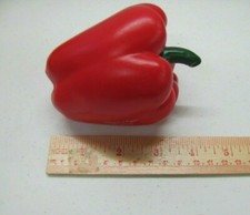 Realistic Red Bell Pepper Pretend Play Vegetable Food Piece Part Kid Kitchen