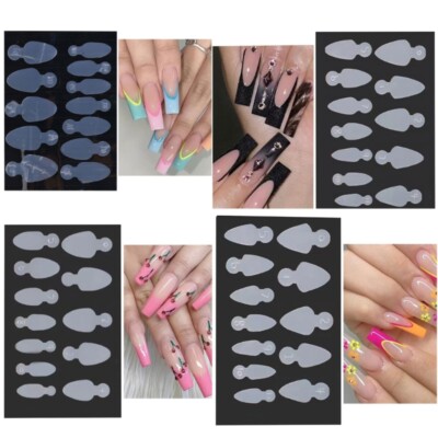 Form French Sticker Full Cover False French Line Drawing Guide Sticker