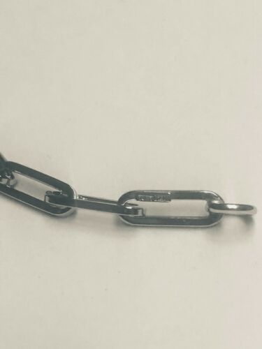 14k White Gold PAPERCLIP Cable Link Chain Bracelet 7.5 Inch 2.5 grams 4.2MM - Picture 8 of 10