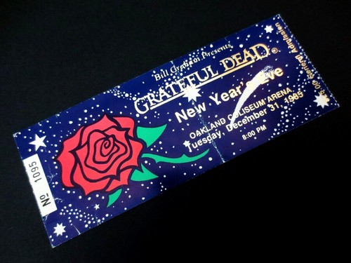 Grateful Dead Ticket 1985 1986 New Years Eve 12/31/1985 Space Rose BGP GDTS Stub - Picture 4 of 12