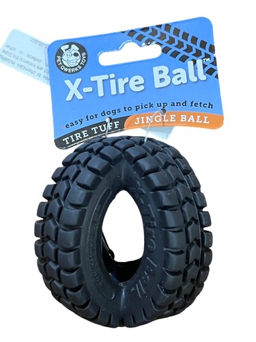 Giocattolo per Cani | 2 Palline Qwerks X-tire | Easy Dogs Pickup Fetch Tire Tufo Jingle Ball - Foto 2 di 3