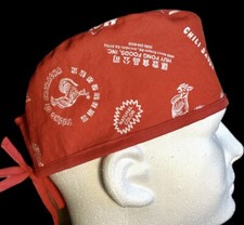 Sriracha Red Scrub Hat Chemo Cap