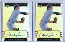 2019 Leaf Metal Draft CHRISTIAN CAIRO Silver Prismatic Auto RC /50 Indians