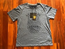 Nuevo con etiquetas $65 TED BAKER LONDRES ~ Urban Woodsman ~ Camiseta Hombre Talla 7 Barba ENVÍO GRATUITO