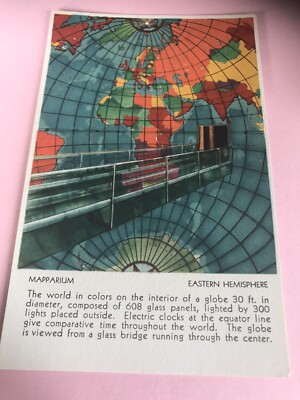 Mapparium. Eastern Hemisphere. Vintage Postcard 
